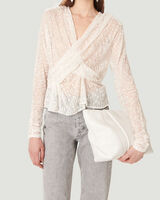 LENY DRAPE FRONT LEOPARD PRINT TOP image number null